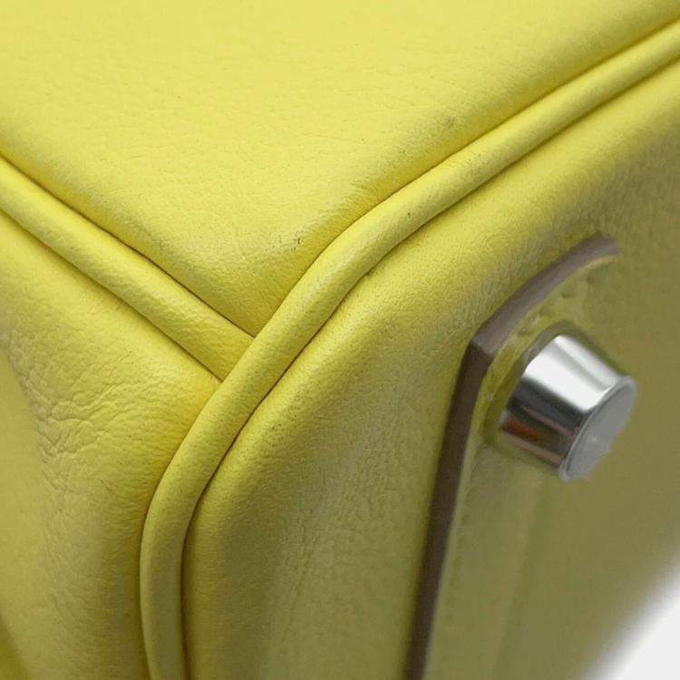 Hermès Birkin 25 Verso Lime & Blue Novillo Leather Tote Bag