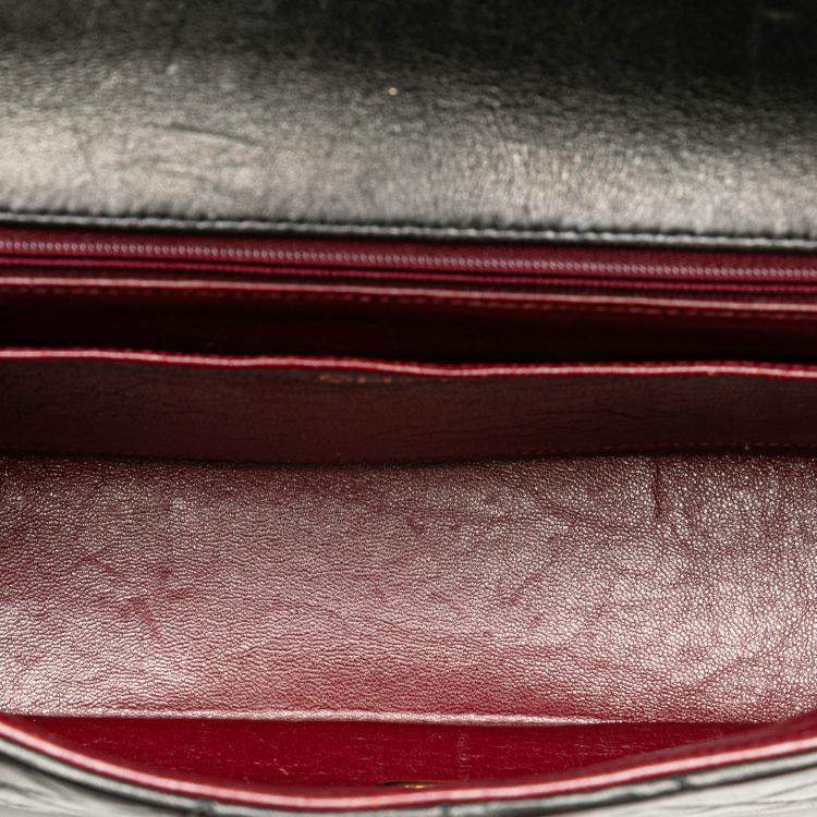 Chanel Black Lambskin Parent & Child Kelly Top Handle Set