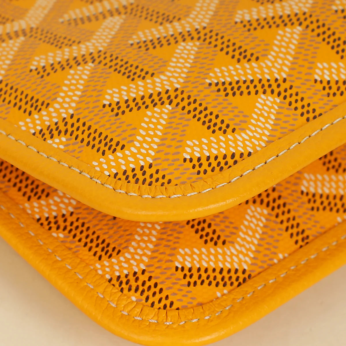 Goyard Yellow Goyardine Plumet Wallet Clutch Bag