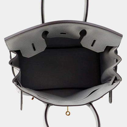 Hermès Birkin 30 Gris Mouette Togo Leather Bag with Gold Hardware