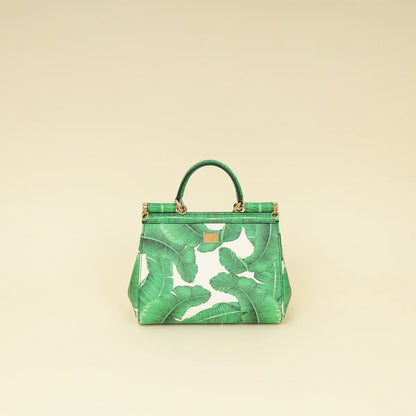 Dolce & Gabbana Miss Sicily Small Bag Banana Leaf Print