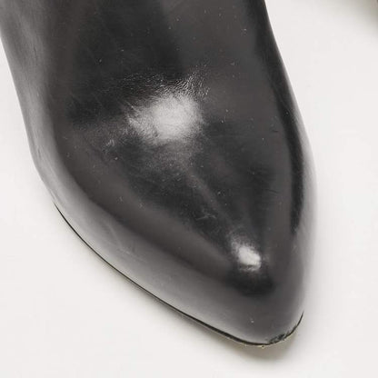 Dior Black Leather Zipped Ankle Length Boots Size 36