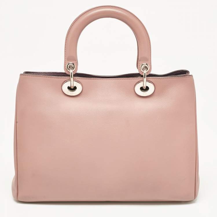 Dior Medium Dusty Pink Leather Diorissimo Shopper Tote