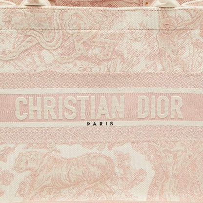 Dior Pink Embroidered Canvas Small Dioriviera Book Tote – Medium