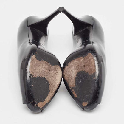 Louis Vuitton Black Patent Leather Lock It Pumps Size 39.5