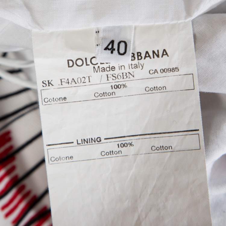 Dolce & Gabbana Multicolor Floral High Waist Cotton Skirt – Size S