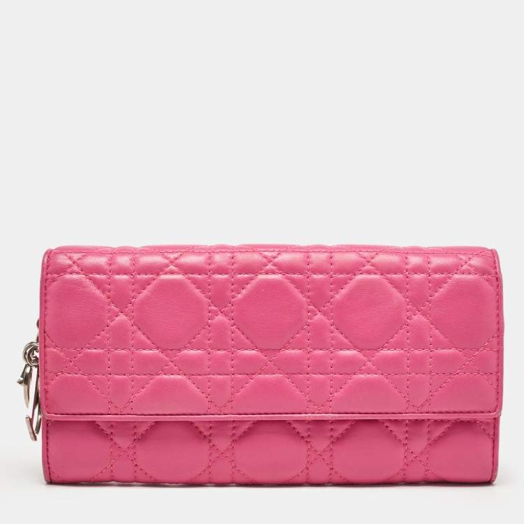 Dior Pink Leather Wallet