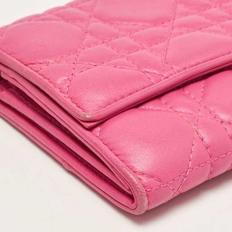 Dior Pink Leather Wallet