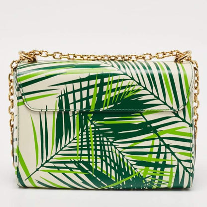 Louis Vuitton Vert Blanc Palm Print Monogram Twist MM Bag