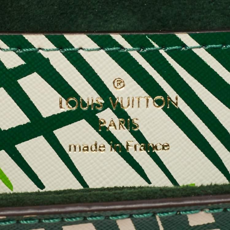 Louis Vuitton Vert Blanc Palm Print Monogram Twist MM Bag