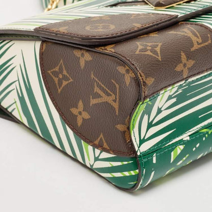 Louis Vuitton Vert Blanc Palm Print Monogram Twist MM Bag