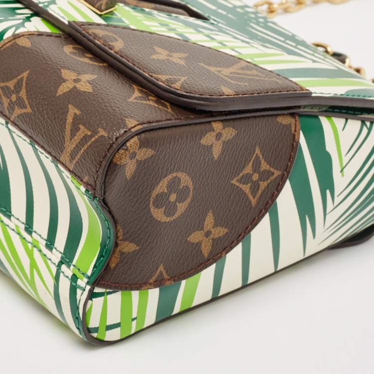 Louis Vuitton Vert Blanc Palm Print Monogram Twist MM Bag