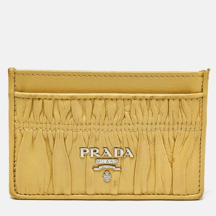 Prada Yellow Card Holder