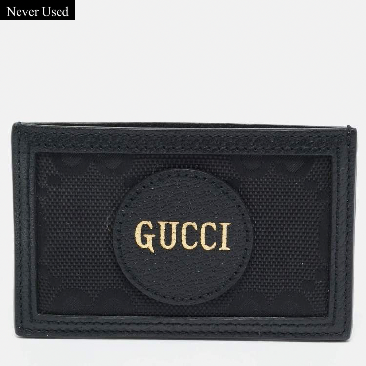 Gucci Black GG Nylon & Leather Off The Grid Card Holder