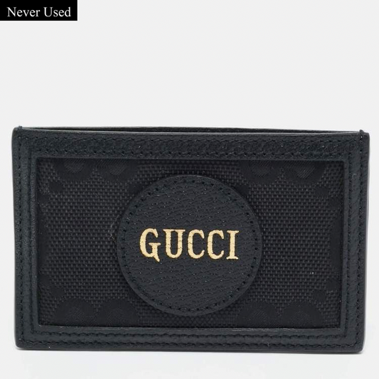 Gucci Black GG Nylon & Leather Off The Grid Card Holder