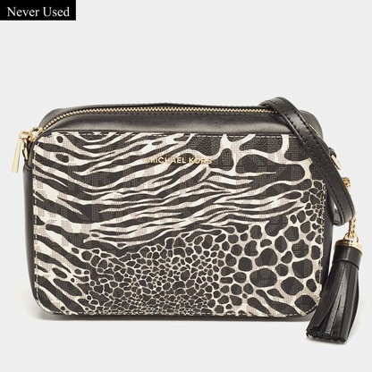 Michael Kors Ginny Camera Black/White Crossbody Bag