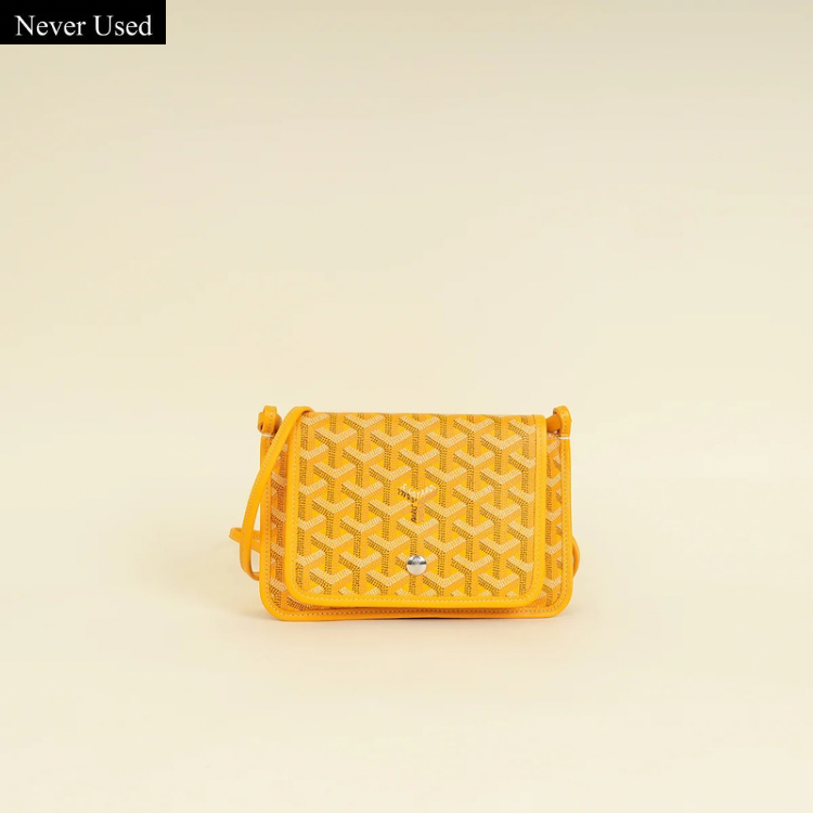 Goyard Yellow Goyardine Plumet Wallet Clutch Bag